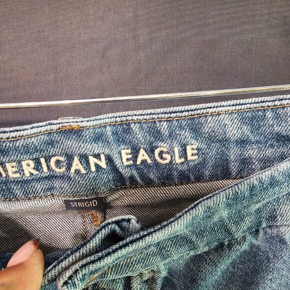 American Eagle Outfitters Blue Straight Leg Jeans - Picture 3 of 5